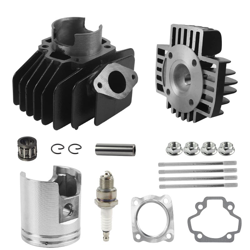 FLYPIG 60cc Big Bore Piston Gasket Kit Cylinder Head Piston Assembly for 1979-2017 Yamaha PW50 QT50 YF60S 4-Zinger YT60 Tri-Zinger 50cc 4J2-11311-01-00 - Image 1